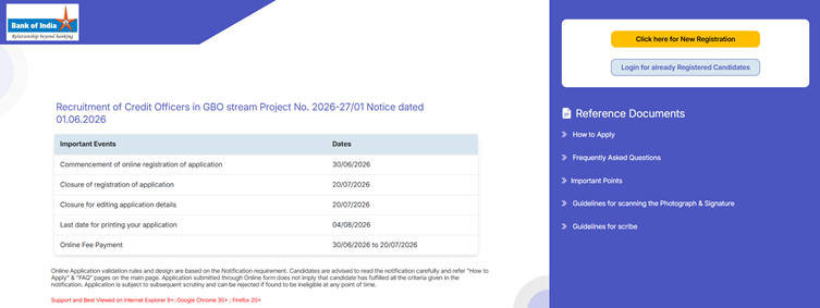 Bank of India Credit Officer Notification 2026 Out for 779 Vacancies, Download PDF, Apply Now at bankofindia.bank.in
