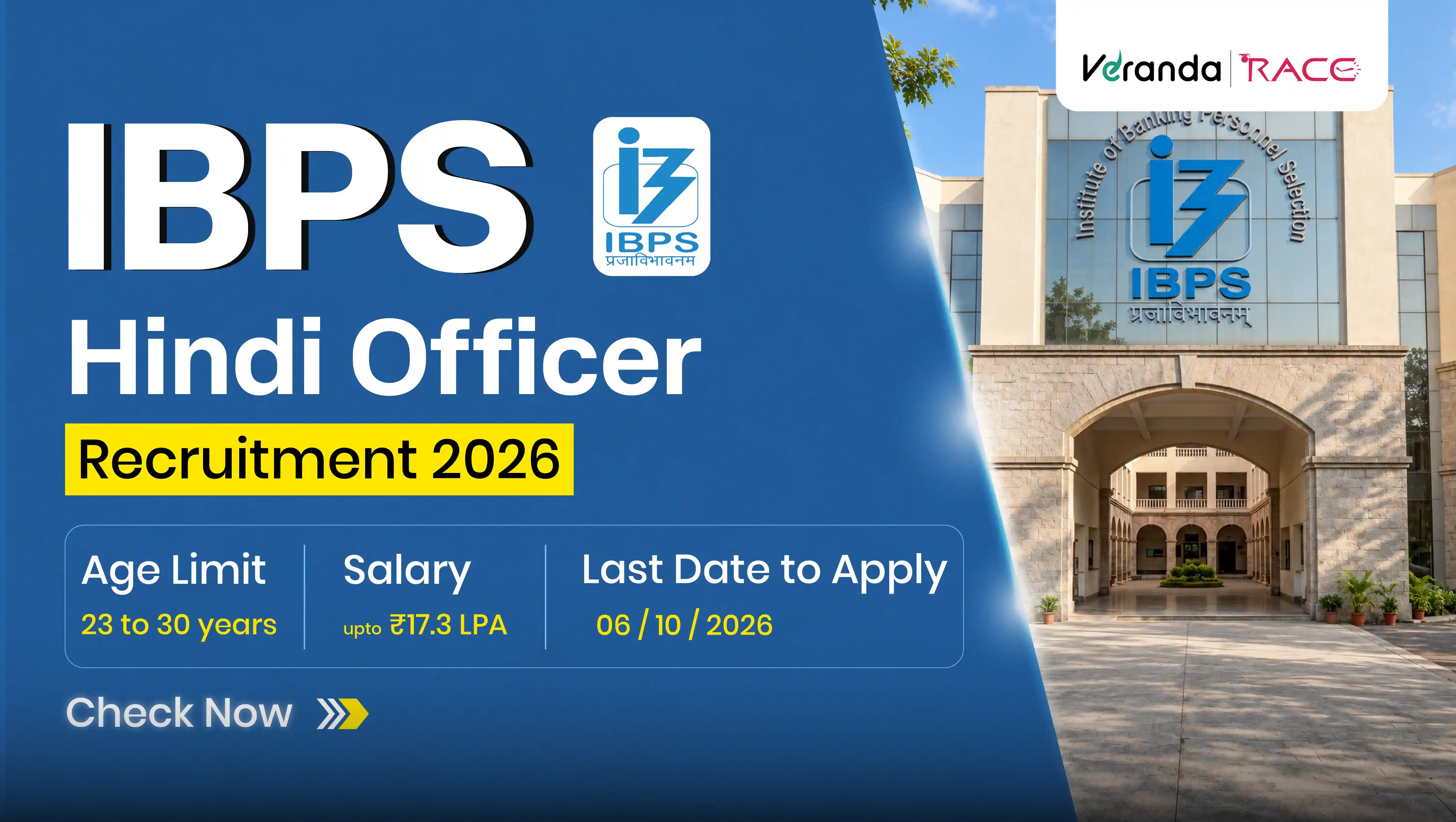IBPS Hindi Officer Recruitment Notification 2026 Out, Download PDF, Apply Online Starts