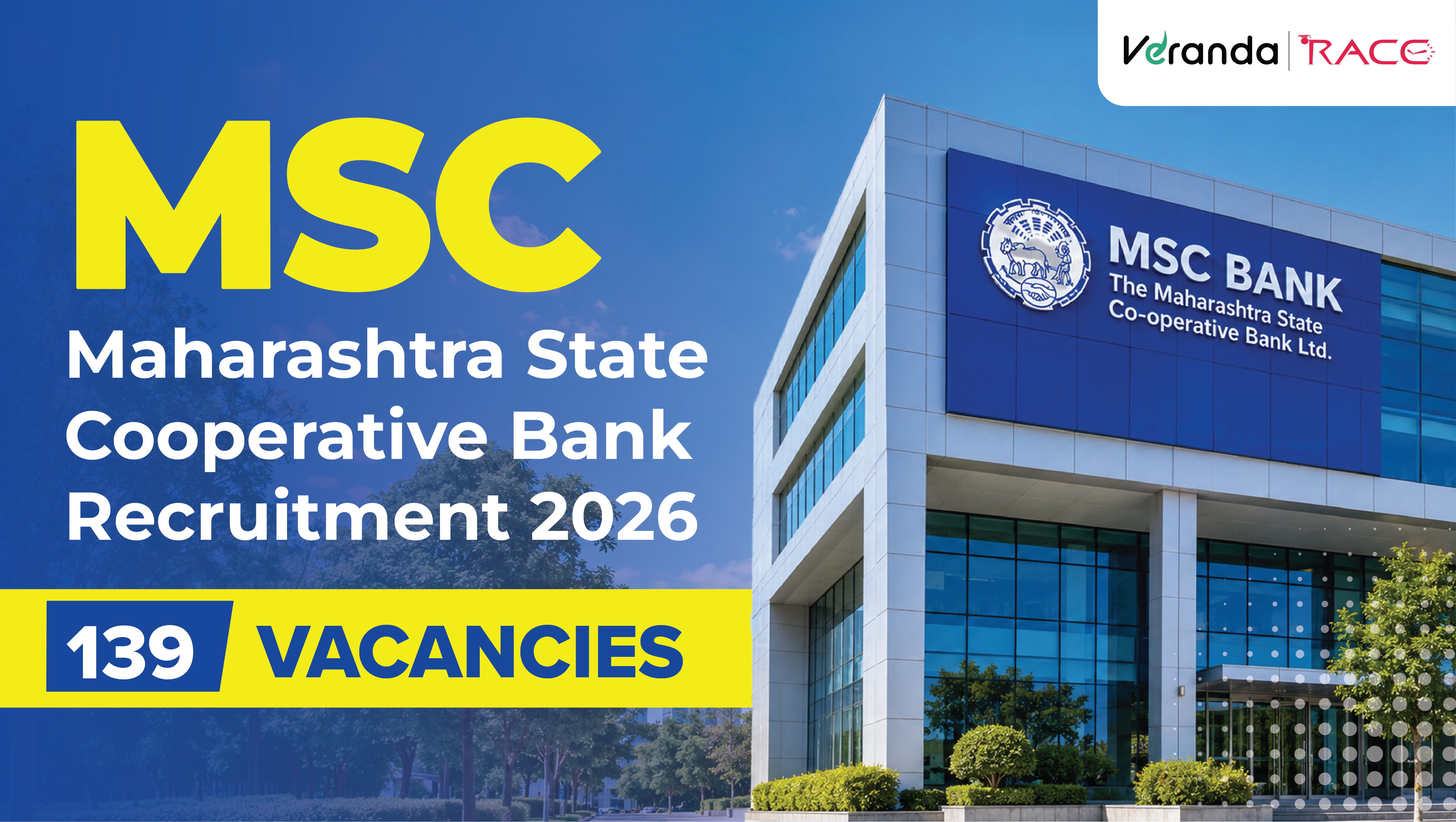 Maharashtra State Co-Operative (MSC) Bank Recruitment 2026 Notification Out for 139 Vacancies, Apply Online Now