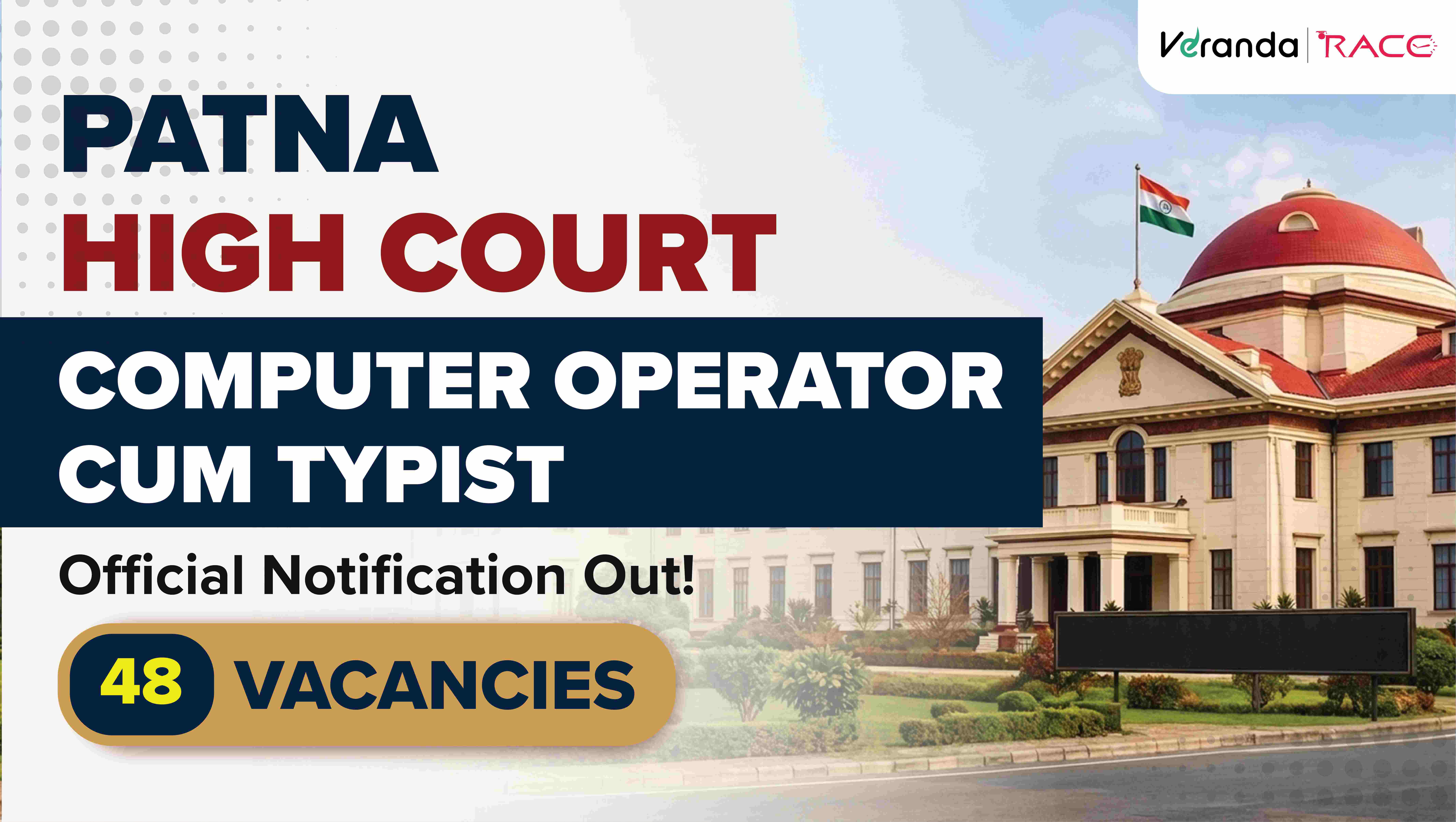 Patna High Court Computer Operator Recruitment 2026 Notification Out for 48Vacancies; Apply Online until 16 May 2026