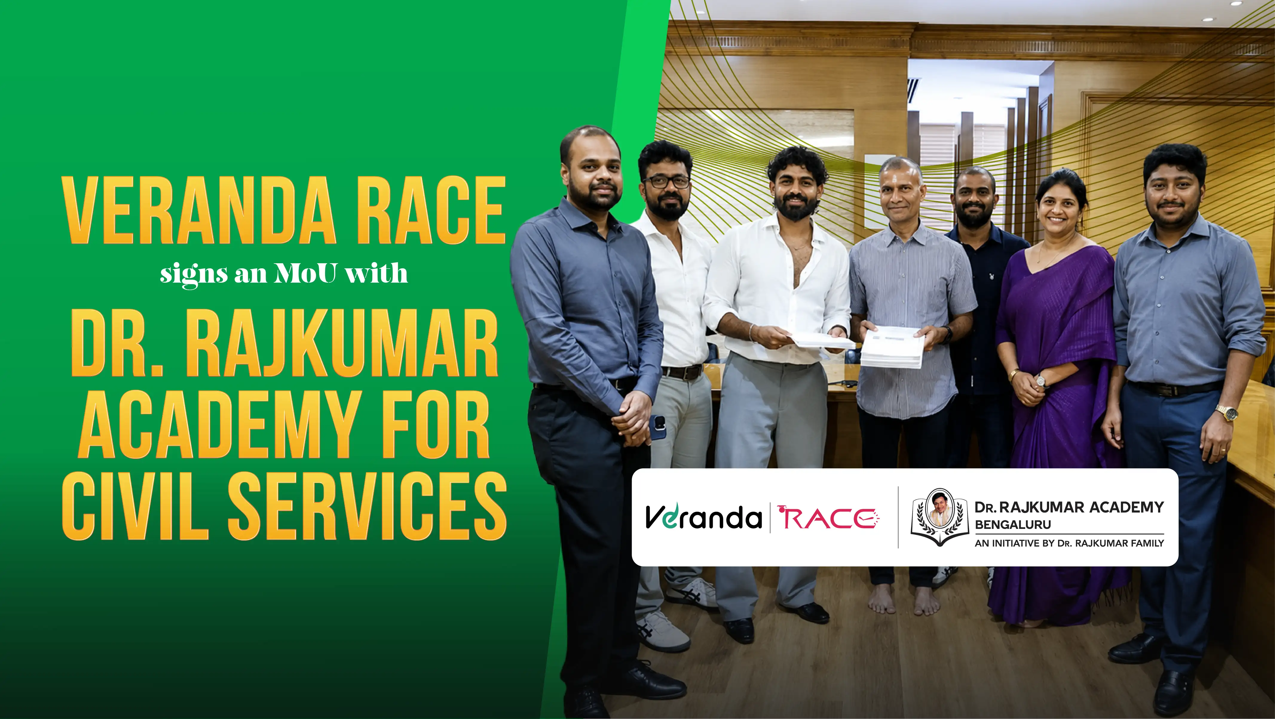 Veranda RACE Strengthens its Karnataka Footprint through Strategic Partnership with Dr. Rajkumar Academy for Civil Services (DRACS)