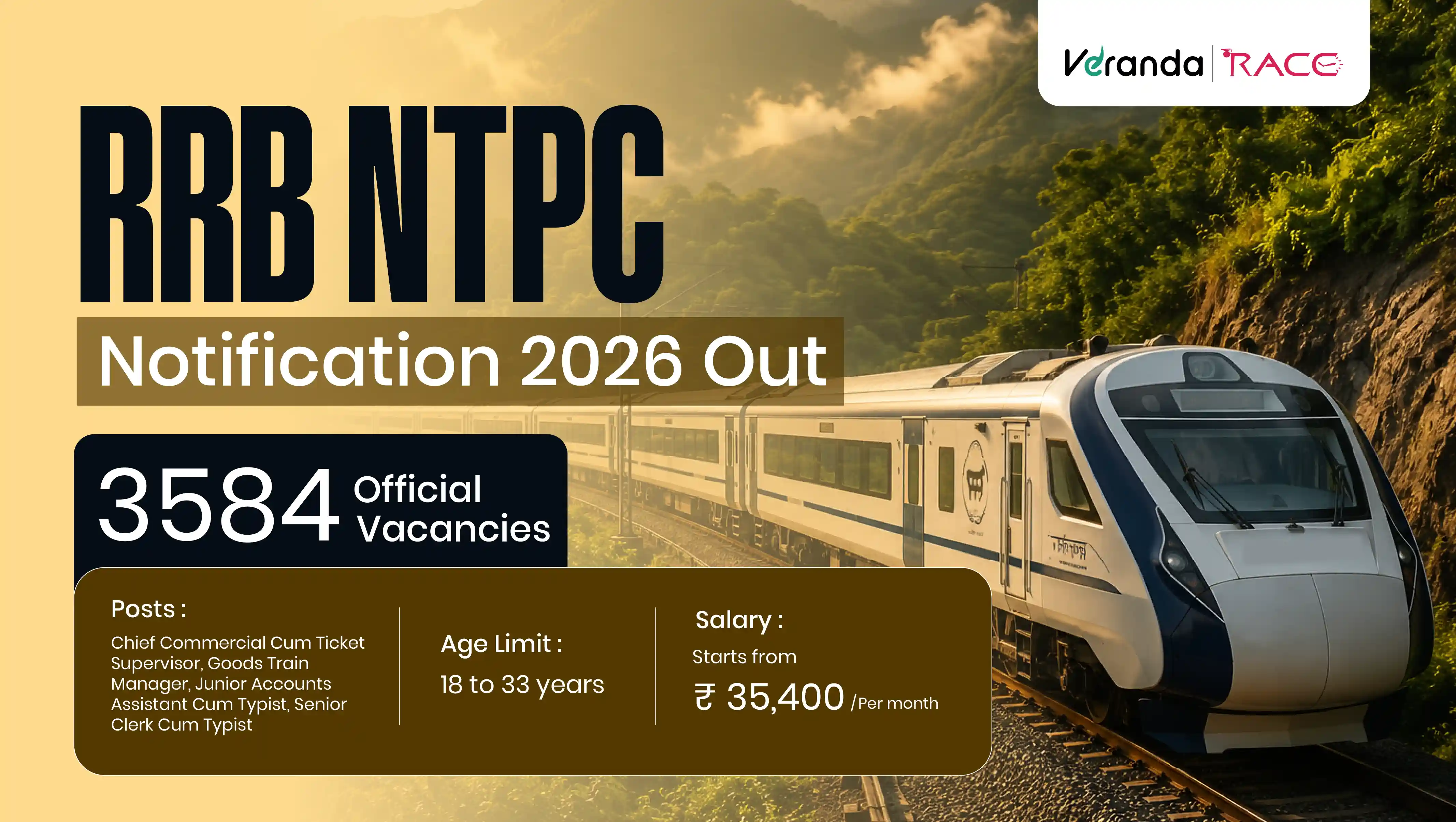 RRB NTPC Graduate 2026 Notification Out for 3548 Vacancies @ rrbapply.gov.in (CEN. No 06/2026), Apply Online, Login Link