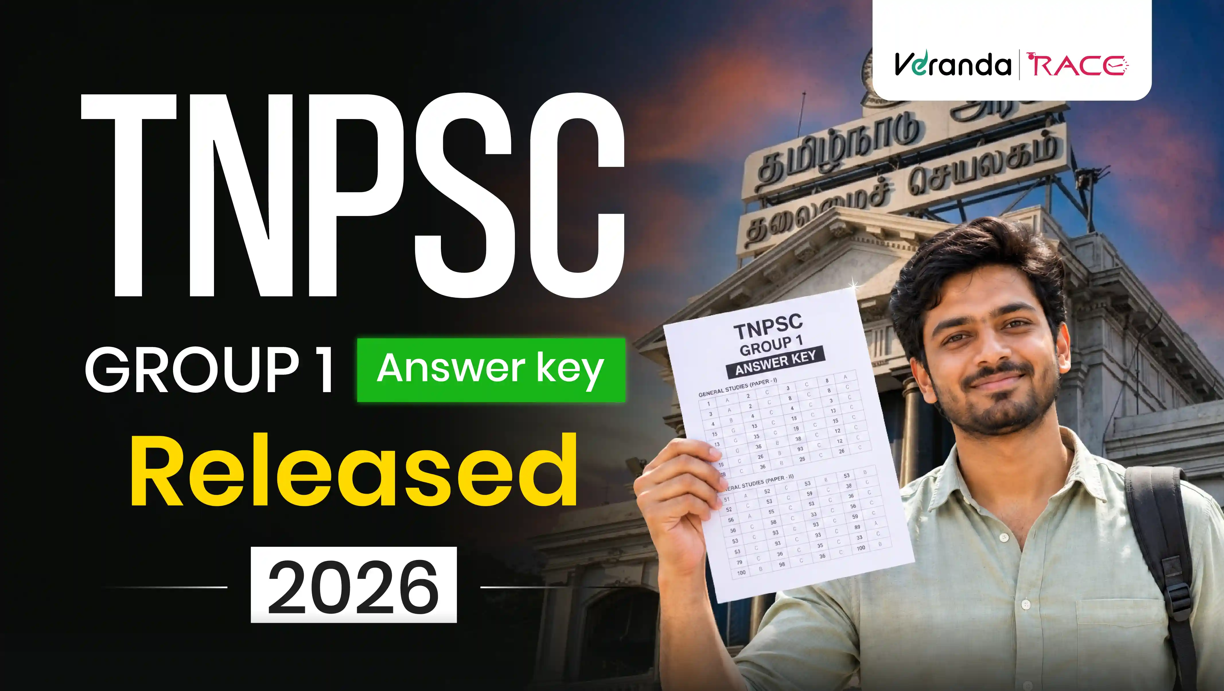 TNPSC Group 1 Prelims Answer Key 2026 Out @ tnpsc.gov.in, Download Tentative Answer Key Sheet PDF, Check Official TNPSC Group 1 Answers