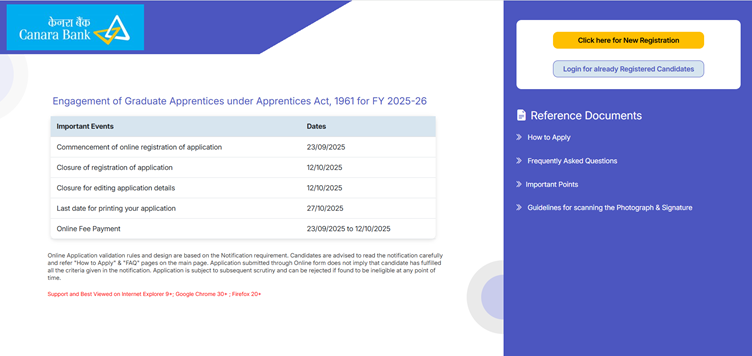 Canara Bank Apprentice Recruitment 2025 Notification Out for 3500 Vacancies; Apply Now