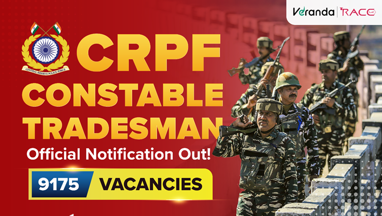 CRPF Constable Tradesman Recruitment 2026 Notification Released for 9175 Vacancies, Apply Online from 20 April 2026