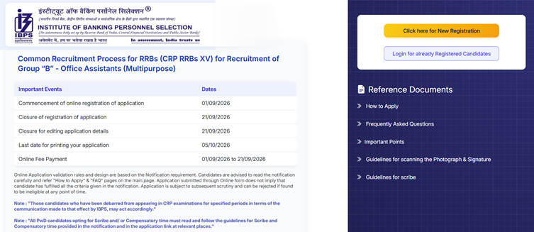 IBPS RRB PO Notification 2026 Out for 4256 Scale I Officer Vacancies in Regional Rural Banks, Download PDF, Apply from 1 Sept 2026