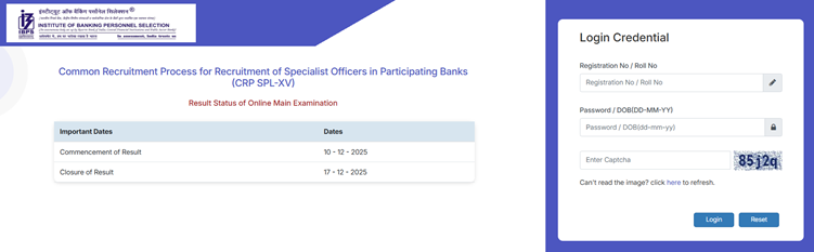 IBPS SO Mains Result 2025 Out at ibps.in, Phase 2 Result Link Active, Scorecard and Cut-off