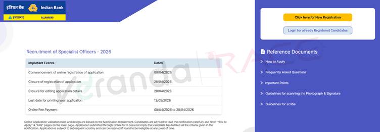 Indian Bank SO 2026 Notification Out for 350 Vacancies, Download PDF, Apply Now