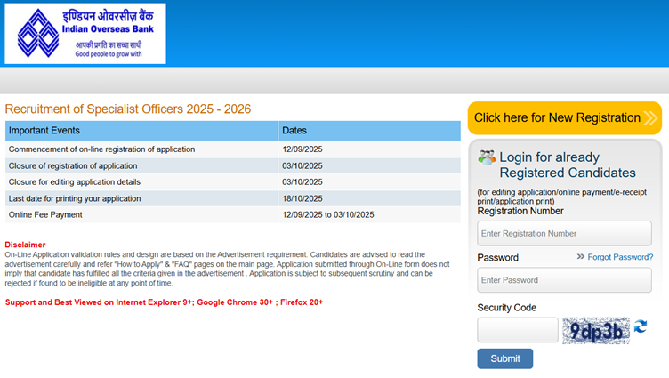 Indian Overseas Bank (IOB) SO Recruitment 2025 Notification Out for 127 Posts; Download PDF