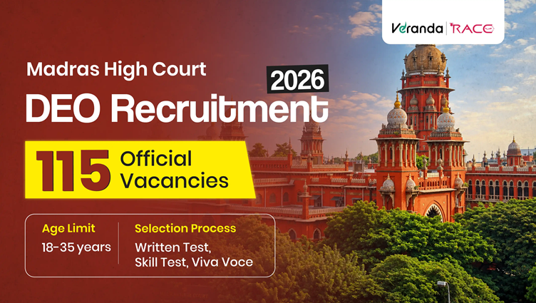 Madras High Court DEO Recruitment 2026 Notification Out for 115 Vacancies; Apply Online Link, No Application Fee