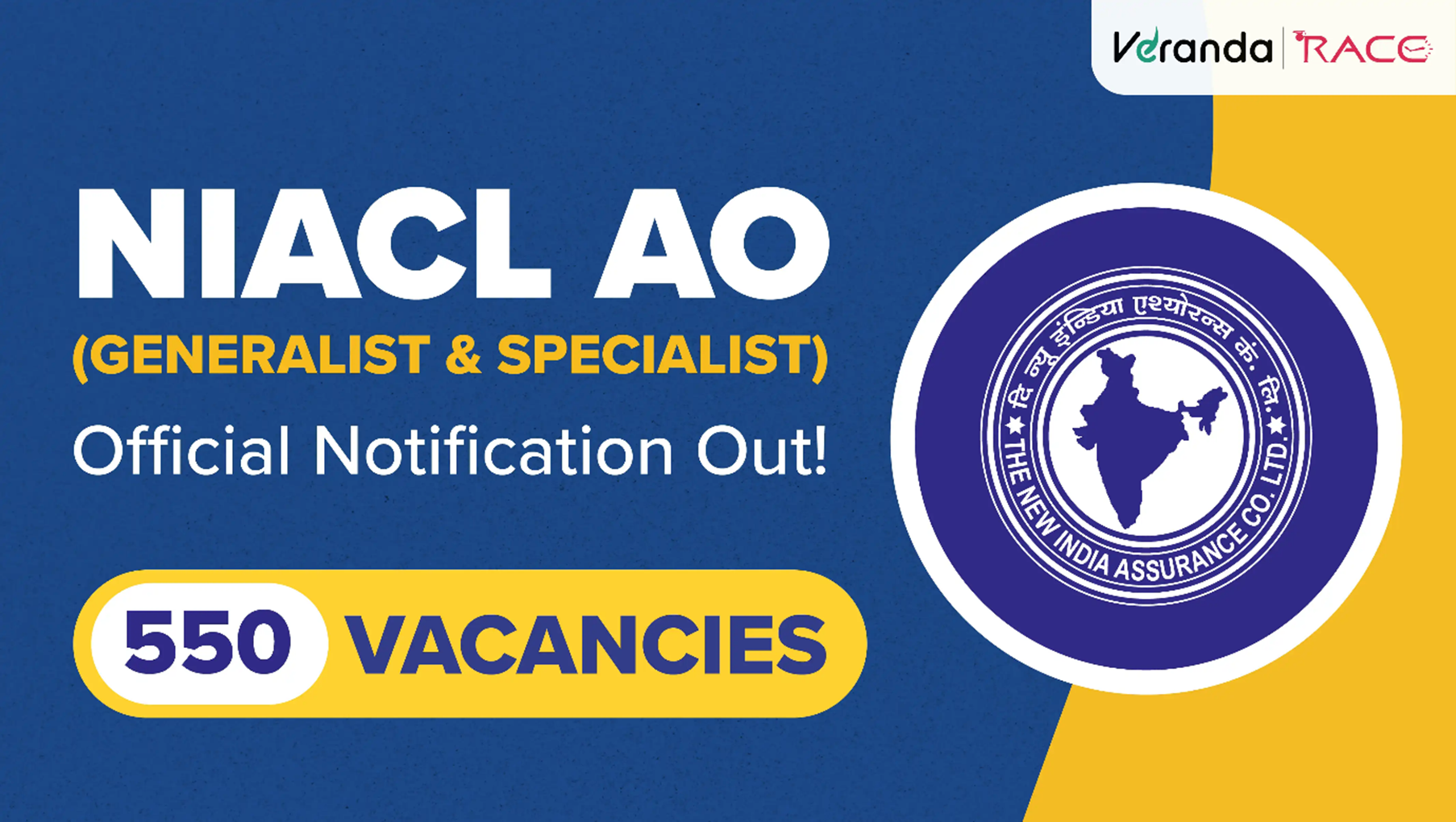 NIACL AO Official Notification 2025 PDF Out for 550 Posts; Online Registrations Starts!