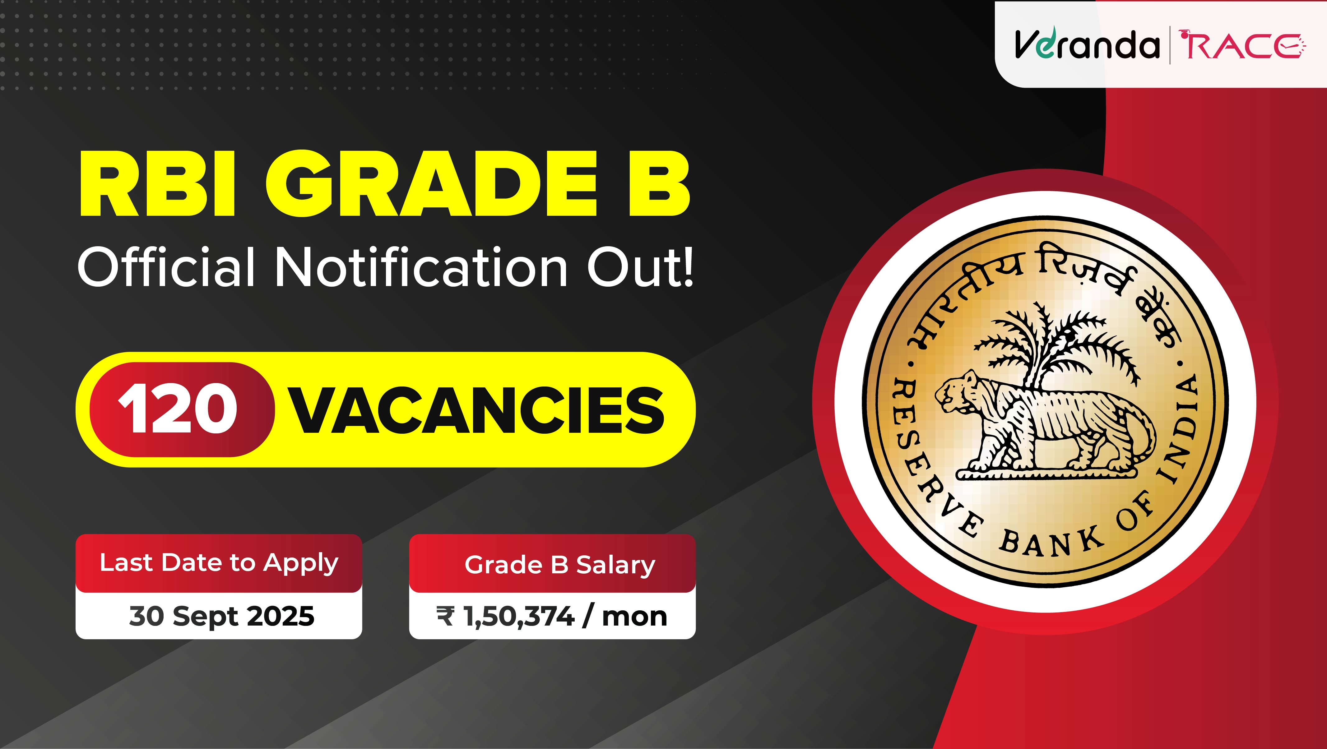 RBI Grade B 2025 Notification Out for 120 Officer Vacancies, Exam Dates, Exam Pattern, Eligibility Criteria, Salary
