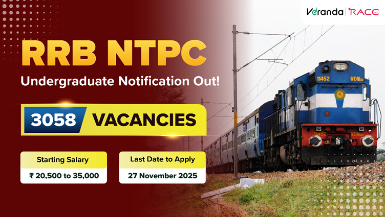 RRB NTPC Undergraduate (12th Level) 2025-26 Notification Out for 3058 Posts, Apply Online