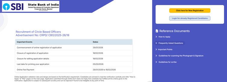 SBI CBO 2026 Notification Out for 2273 Circle Based Officer Vacancies, Apply Online Now!