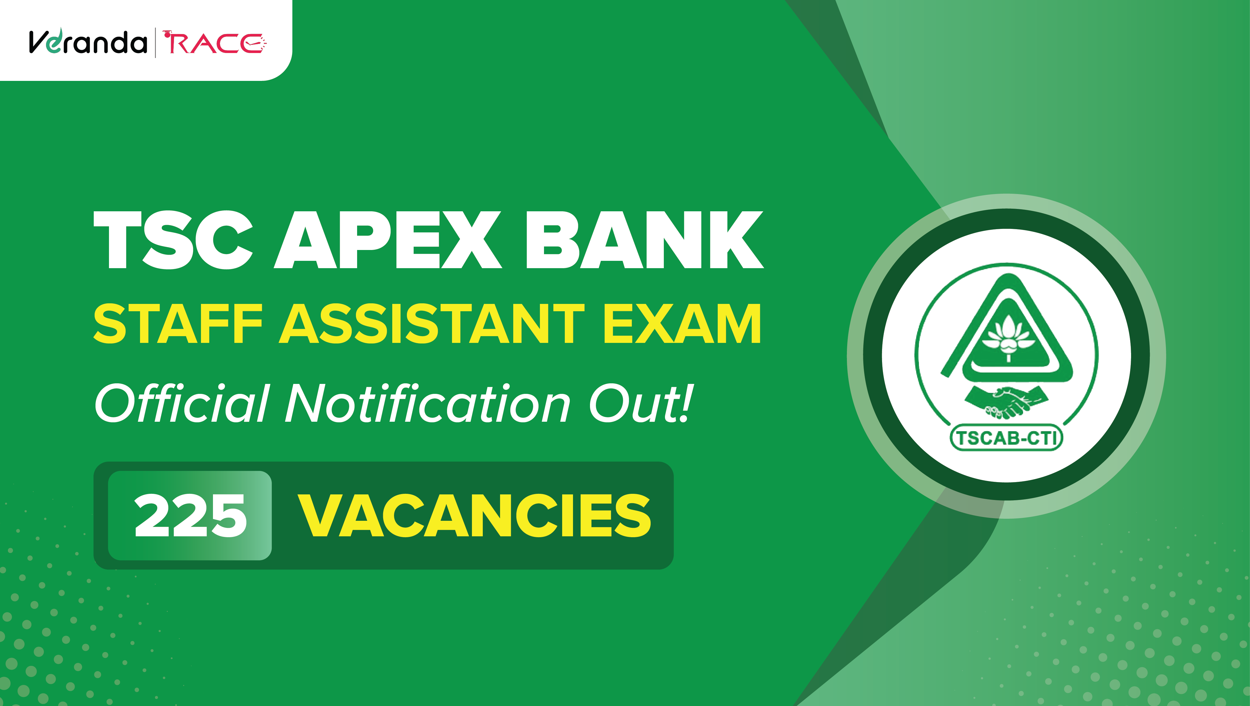 Telangana State Cooperative Apex Bank (TSCAB) Recruitment 2025 Notification Out for 225 Staff Assistant Vacancies, Apply Now