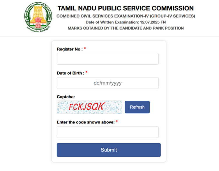 TNPSC Group 4 Result 2025 Out, Download Result PDF at tnpsc.gov.in, Check Marks & Group 4 Rank